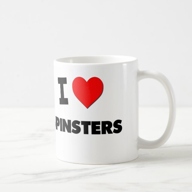 Jag älskar ogift kvinna kaffemugg (Höger)