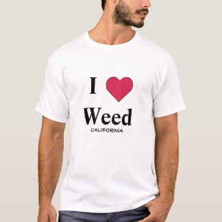 Jag älskar ogräset Kalifornien T-shirt