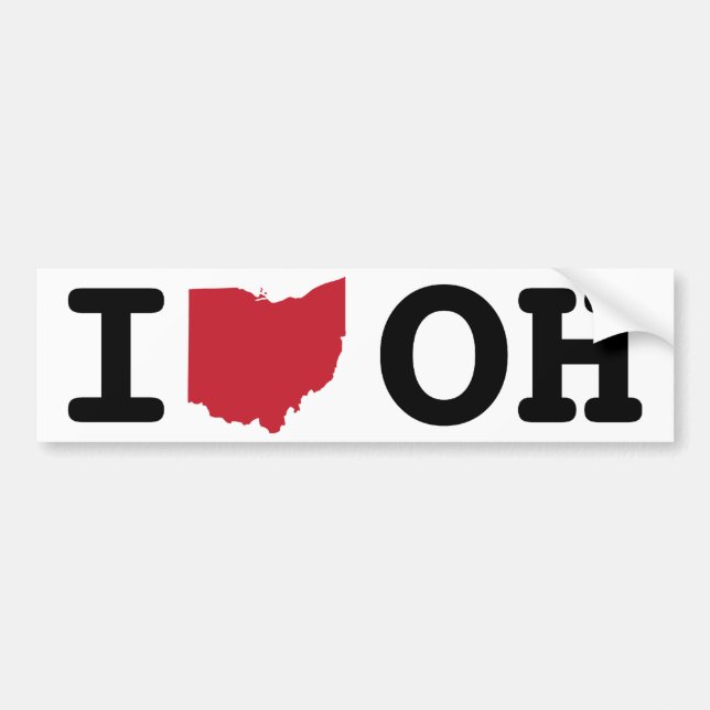 Jag älskar Ohio Bildekal (Framsidan)