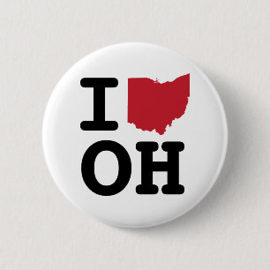 Jag älskar Ohio knäppas Knapp