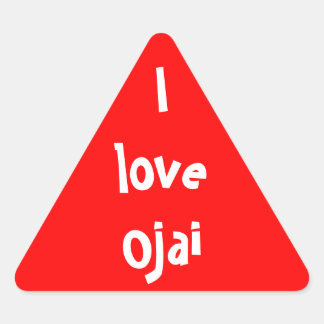 Jag älskar Ojai Triangelformat Klistermärke