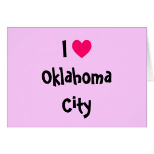 Jag älskar Oklahoma City Hälsningskort