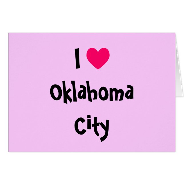 Jag älskar Oklahoma City Hälsningskort (Framsidan Horizontal)