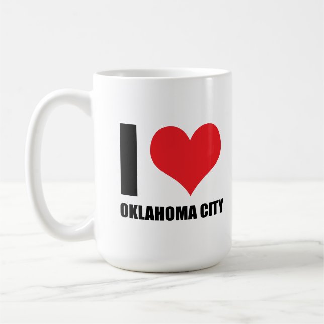 Jag älskar Oklahoma city Kaffemugg (Vänster)