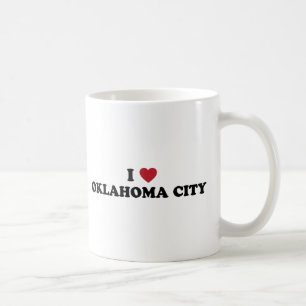 Jag älskar oklahoma city kaffemugg