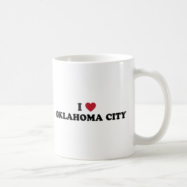 Jag älskar oklahoma city kaffemugg (Höger)