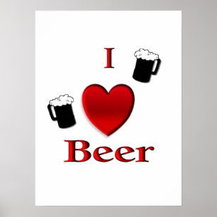 Jag älskar öl-design poster
