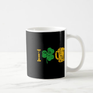 Jag älskar öl Fyrklöver St Patricks Day T-Shirt Kaffemugg