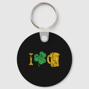 Jag älskar öl Fyrklöver St Patricks Day T Tröja Nyckelring