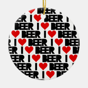 Jag älskar öl - ha Beery julafton Julgransprydnad Keramik