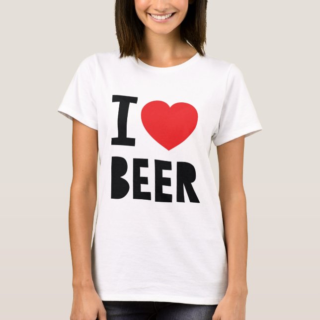 Jag älskar öl tee shirt (Framsida)