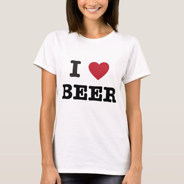 jag älskar öl tee shirt (Framsida)