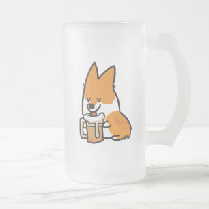 Jag älskar ölCorgimugg   CorgiThings Frostat Ölglas