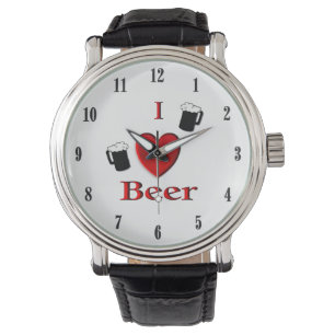Jag älskar öldesign armbandsur