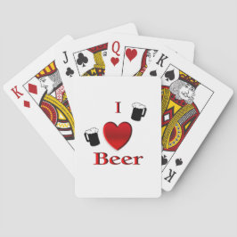 Jag älskar öldesign casinokort
