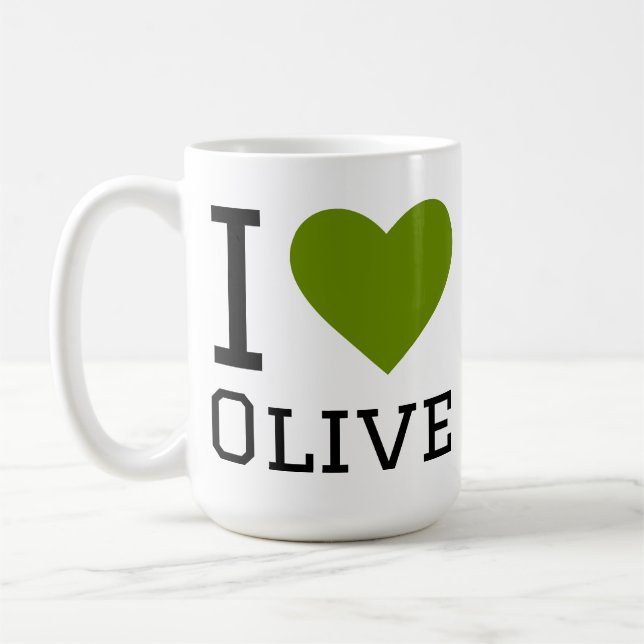 Jag älskar oliv kaffemugg (Vänster)