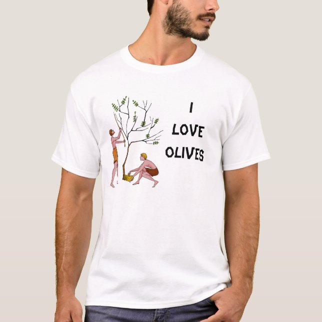 Jag älskar oliv t-shirt (Framsida)