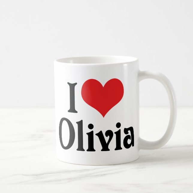 Jag älskar Olivia Kaffemugg (Höger)