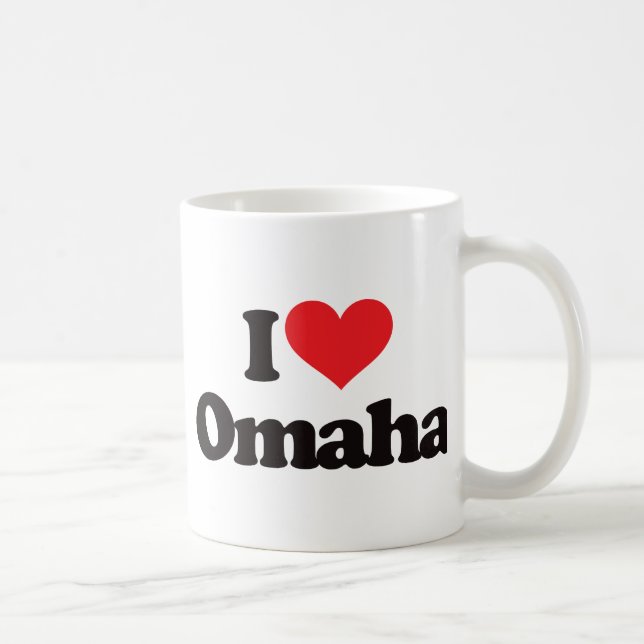 Jag älskar Omaha Kaffemugg (Höger)