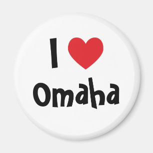 Jag älskar Omaha Magnet