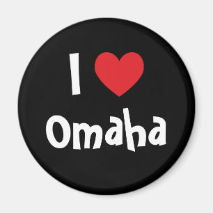 Jag älskar Omaha Magnet