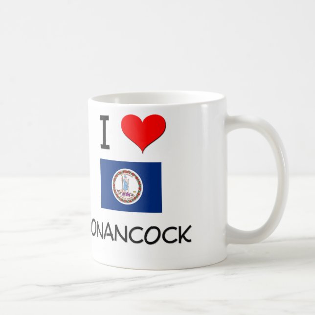 Jag älskar Onancock Virginia Kaffemugg (Höger)