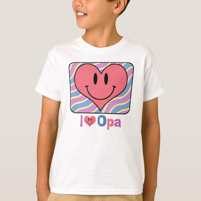 Jag älskar Opa Tee Shirt (Framsida)