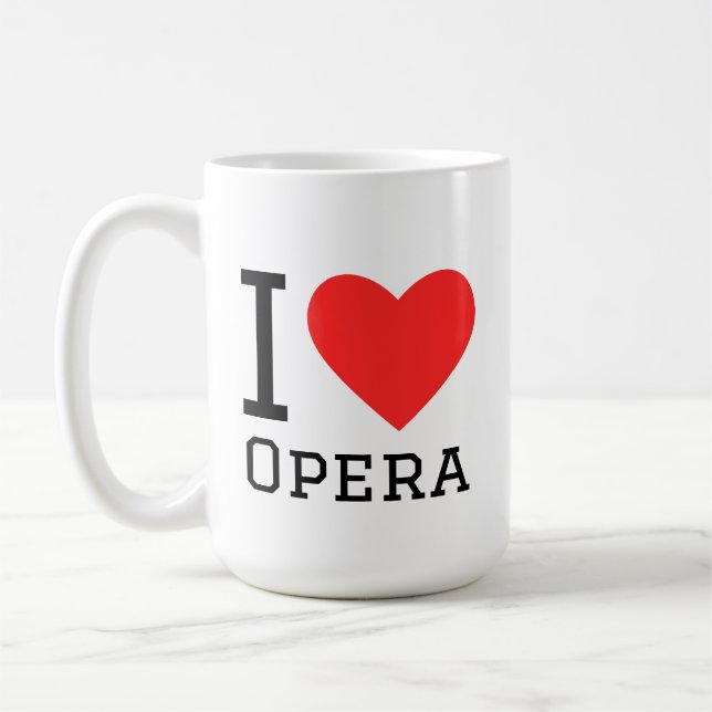 Jag älskar opera kaffemugg (Vänster)