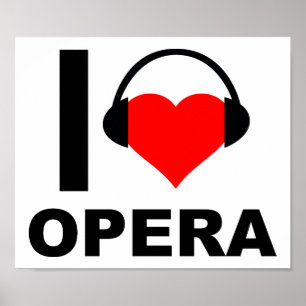 Jag älskar opera rolig affisch