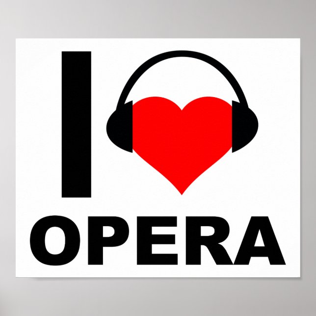 Jag älskar opera rolig affisch (Framsidan)