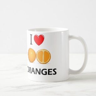 Jag älskar orangar kaffemugg