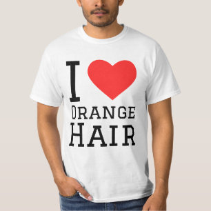 Jag älskar orange hår t shirt