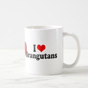 Jag älskar Orangutans Kaffemugg