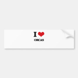 Jag älskar Orcas Bildekal