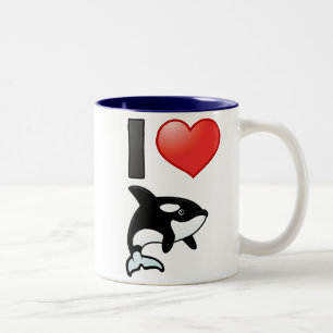 Jag älskar Orcas Två-Tonad Mugg