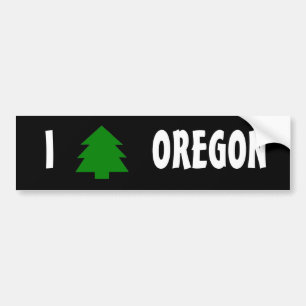 Jag älskar Oregon Bildekal