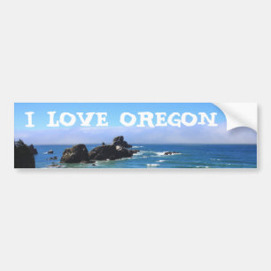 Jag älskar Oregon förseglar stenbildekalet Bildekal