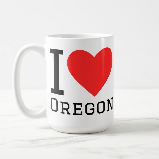 Jag älskar Oregon Kaffemugg (Vänster)