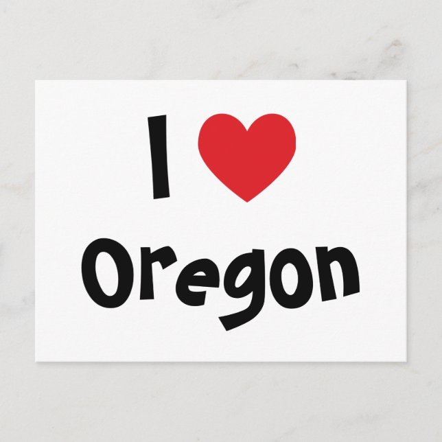 Jag älskar Oregon Vykort (Framsida)