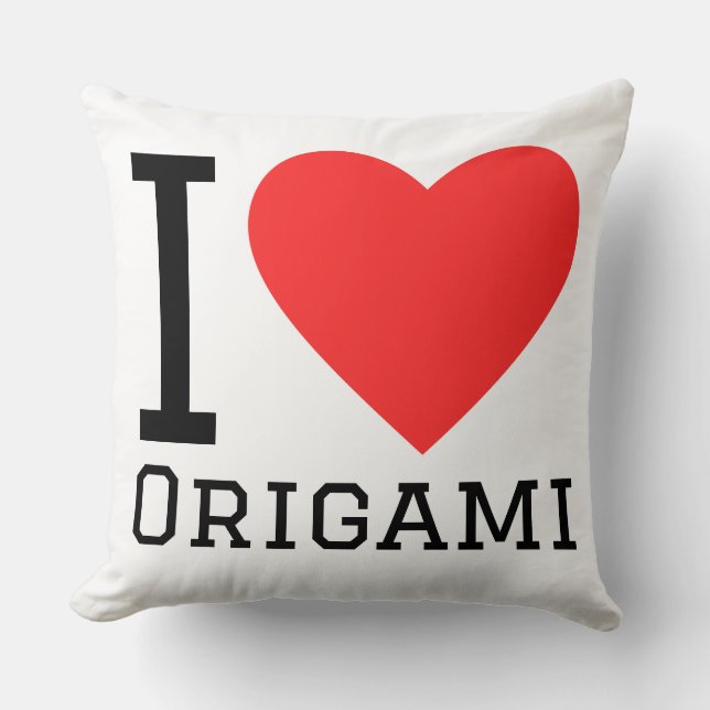 Jag älskar origami kudde (Framsida)