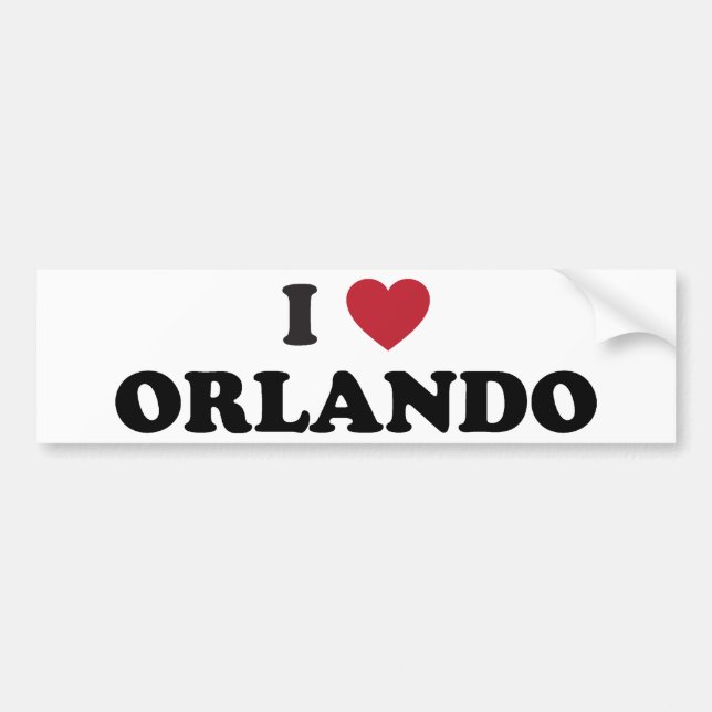 Jag älskar Orlando Florida Bildekal (Framsidan)