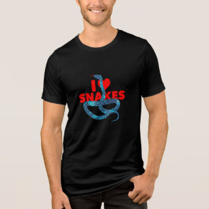 Jag älskar ormar Reptilälskare Herpetologi Husdjur T Shirt