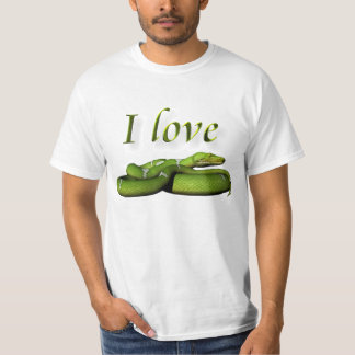 Jag älskar ormar - T-tröja, djur, ormar Tee Shirt