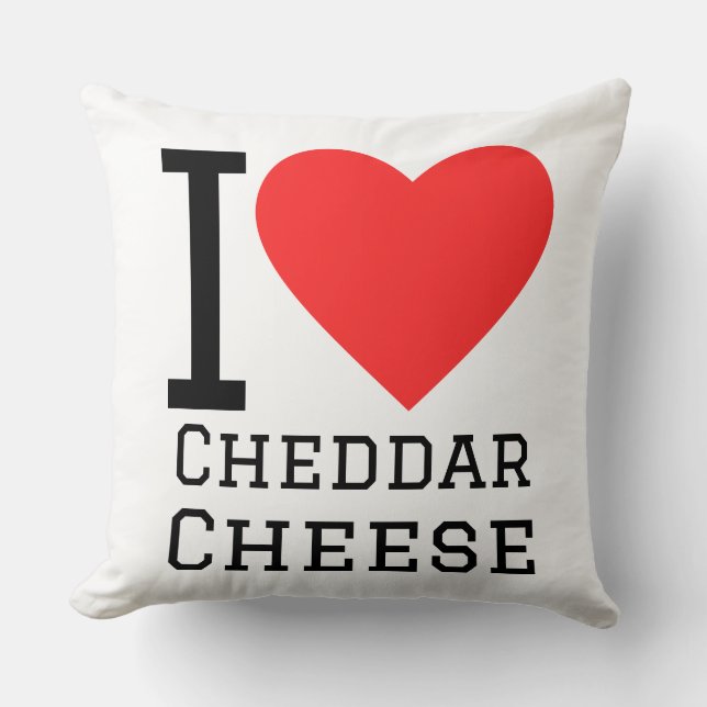 Jag älskar ost cheddar kudde (Framsida)