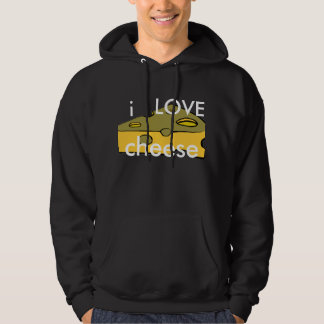 jag älskar ost sweatshirt med luva