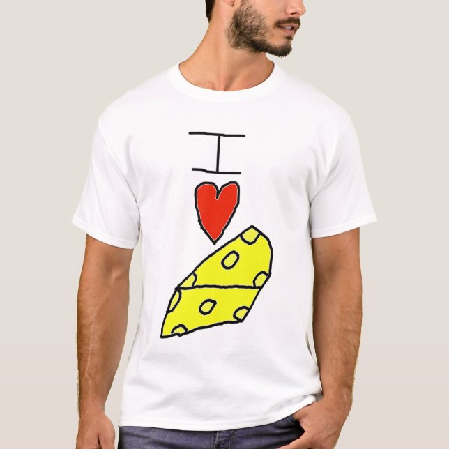 Jag älskar ost tee shirt (Framsida)