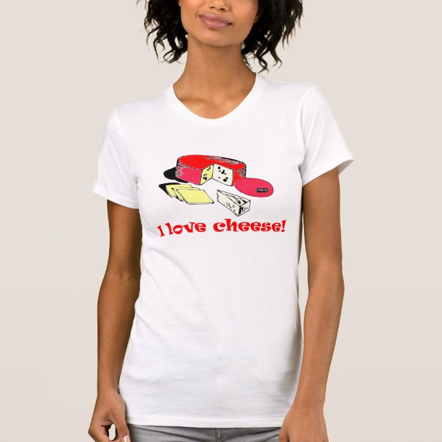 jag älskar ost tee shirt (Framsida)