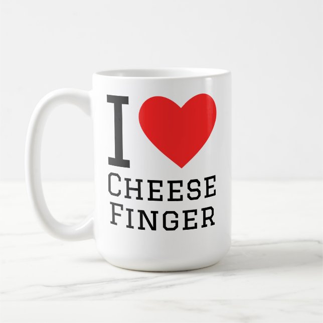 Jag älskar ostfinger kaffemugg (Vänster)