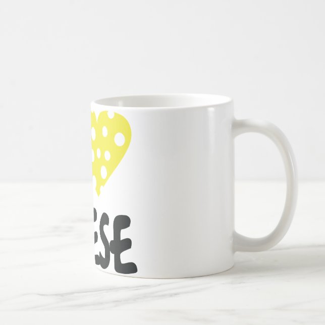 Jag älskar ostsymbolen kaffemugg (Höger)