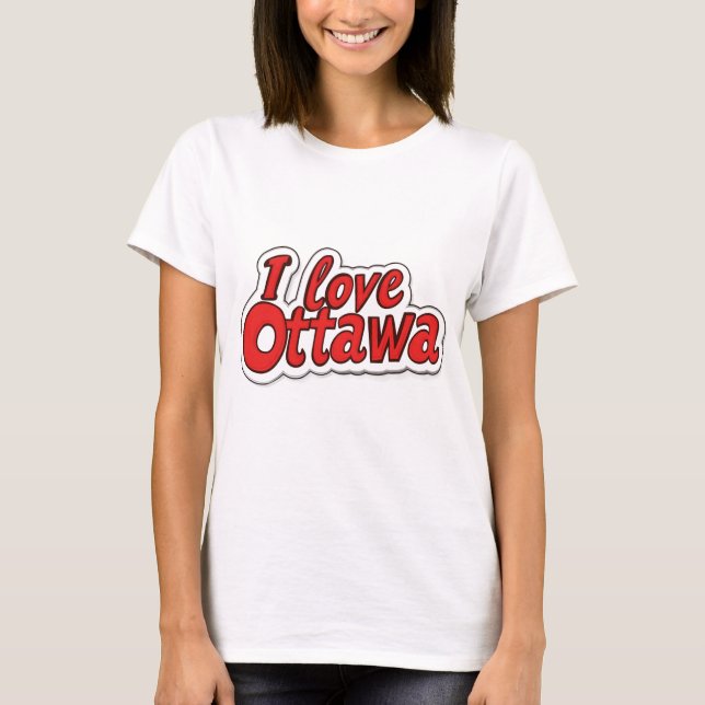 Jag älskar Ottawa-grafik T Shirt (Framsida)